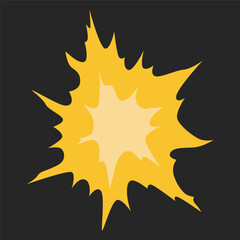 Explosion animation effect for game. Burst explosion in cartoon style. Bomb or bang. Vector isolated illustration