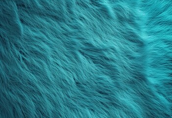 Vibrant aqua fur texture provides a high quality, detailed and realistic fur backdrop for creative and engaging visual projects. - obrazy, fototapety, plakaty