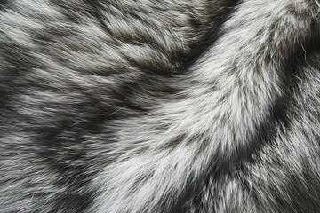 Elegant flow of gray fur texture, ideal for backgrounds and detailed design elements