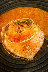 seafood, fish, meal, vegetable, dish, horizontal, photography, lunch, gourmet, no people, color image, close-up, freshness, healthy eating, sauce, fillet, plate, food and drink, salad, cooked, salmon,