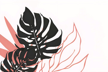 Abstract design of tropical plants