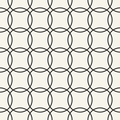 Fototapeta premium Vector seamless pattern. Repeating geometric elements. Stylish monochrome background design.