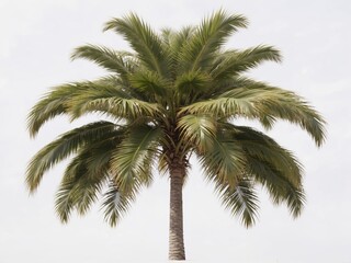 palm tree on blue sky background