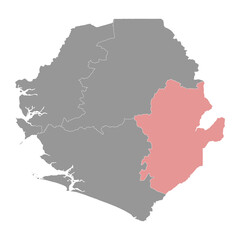 Obraz premium Eastern Province map, administrative division of Sierra Leone. Vector illustration.