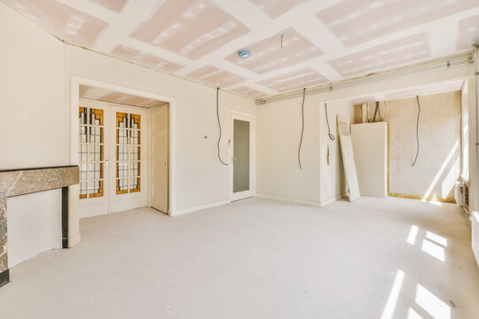 Renovation process of a modern home interior