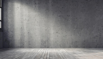 Empty dark abstract cement wall and studio room with smoke float up interior texture for display products wall background.