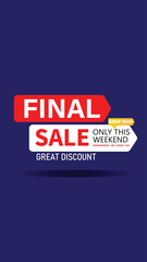 Sale banner template design . Super Sale, end of season special offer banner. vector illustration.