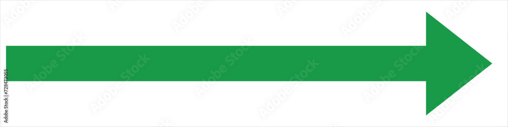 Poster green arrow to the right . vector, isolated. green arrow isolated on transparency background