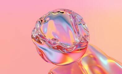 a shiny transparent sphere made of glass gimmick