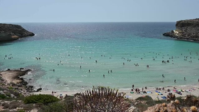 Spiaggia dell'Isola dei Conigli a Lampedusa