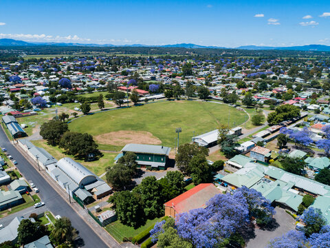 Singleton showground arena on bright sunny day in spring