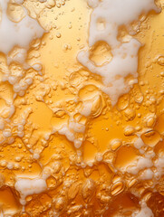 Refreshing Pint of Beer with Bubbles created with Generative AI technology