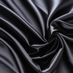 Obraz premium luxurious black satin fabric background