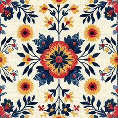 Möbelaufkleber vintage floral print style seamless pattern for fabric and textile © Wipada
