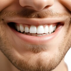 Beautiful teeth man, Healthy teeth, Strong teeth.