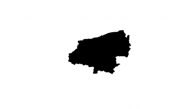 animated video of the map of Zonguldak in Turkey