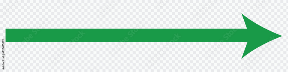 Poster green arrow to the right . vector, isolated. green arrow isolated on transparency background