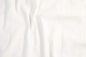 fabric white background, light linen fiber fabric texture, white woven background. White cotton...