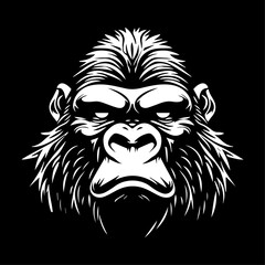 Obraz premium Gorilla logo, Gorilla icon, vector illustration on white background