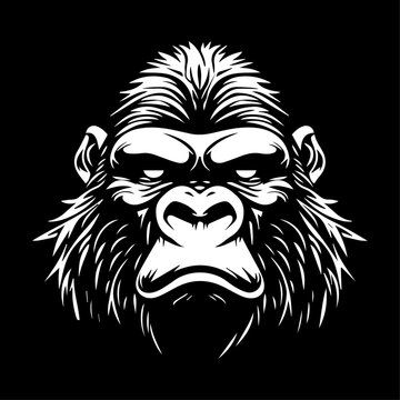 Gorilla logo, Gorilla icon, vector illustration on white background