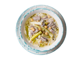 Siveydiz; (Turkey - Antep Style Local Food) is an Antep dish made with fresh garlic and lamb. Turkish name; Siveydiz