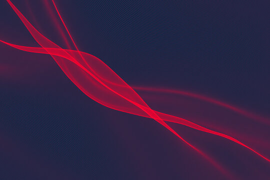 This abstract background displays a dynamic array of smooth neon waves, suggesting motion and speed with a futuristic technology aesthetic, all in a 3D render