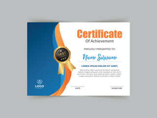 Vector clean and simple Certificate design template