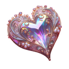 valentine day heart crystal