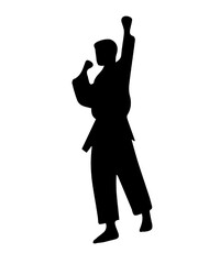 Karate Martial Art Silhouettes