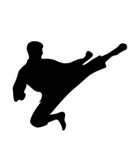 Karate Martial Art Silhouettes