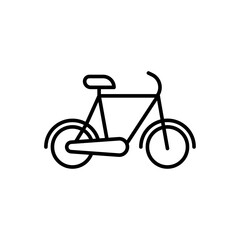 Fototapeta na wymiar Bike outline icons, minimalist vector illustration ,simple transparent graphic element .Isolated on white background