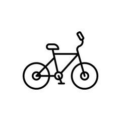 Bike outline icons, minimalist vector illustration ,simple transparent graphic element .Isolated on white background