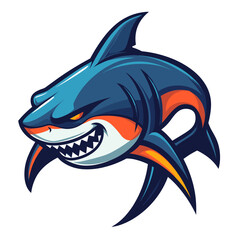 Fototapeta premium Esport vector logo shark, shark icon, shark sticker, shark symbol