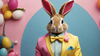 Easter bunny in a suit