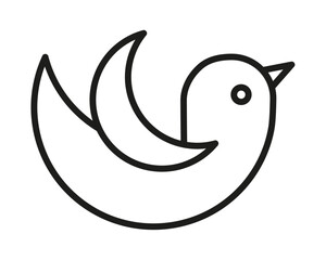 Logo of a flying bird, vector template, design