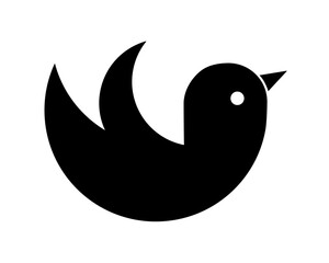 Logo of a flying bird, vector template, design