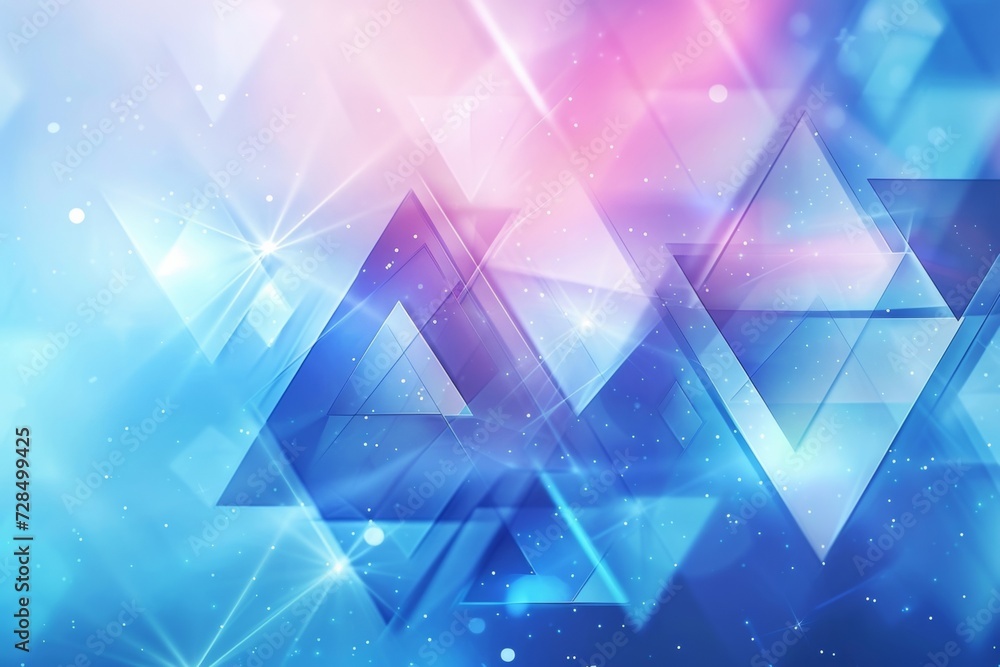 Poster introducing our modern and abstract blue geometric shapes background, perfect for adding a touch of 