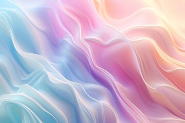 Obraz premium Enhance your design with this abstract wave background featuring pastel curve graphics and a smooth pink and blue pattern for a modern and stylish effect.