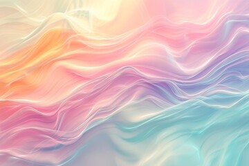 Obraz premium Enhance your design with this abstract wave background featuring pastel curve graphics and a smooth pink and blue pattern for a modern and stylish effect.