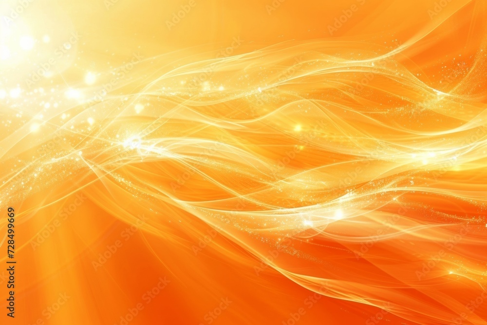 Poster experience the mesmerizing motion of abstract orange waves in this modern graphic design, perfect fo