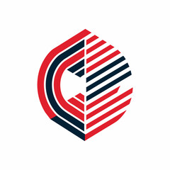 Obraz premium Linear Innovations: Crafting Futuristic Logos with Sleek Lines, creative lines logo design 