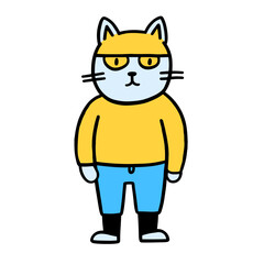 cat cartoon isolated