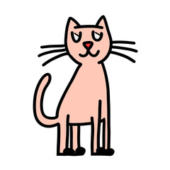 cat cartoon isolated