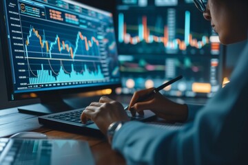 As a finance trade manager, I constantly monitor stock market charts and analyze broker data to optimize my portfolio strategy and stay ahead in the business.