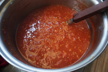 Making Homemade Tomato Sauce