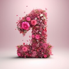 Floral Number One: Pink Celebration Concept