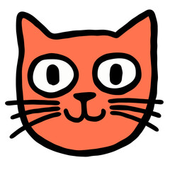 cat with a smile cartoon isolated