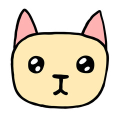 cat with a smile cartoon isolated