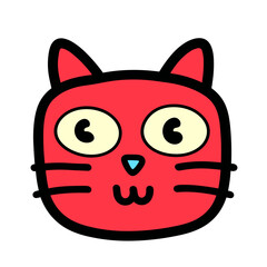 cat with a smile cartoon isolated