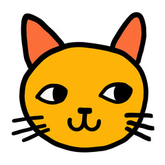 cat with a smile cartoon isolated